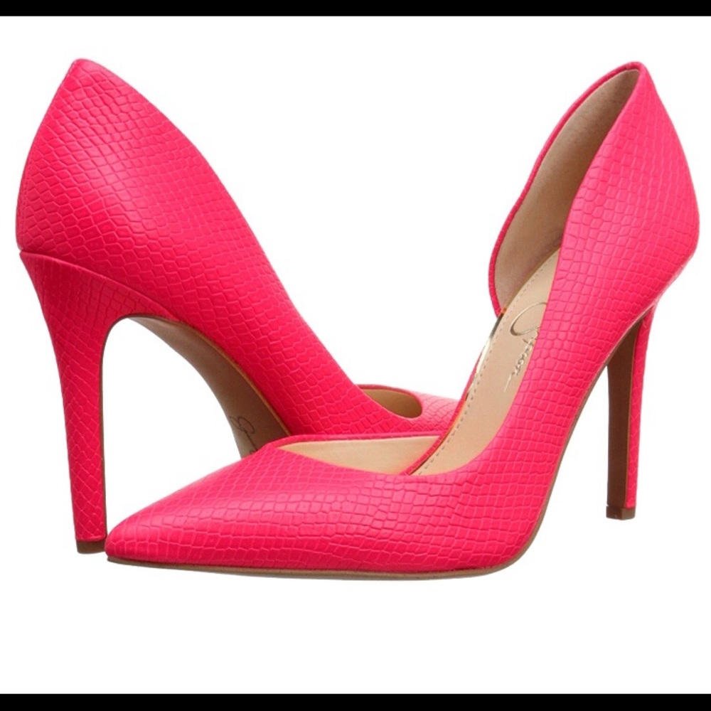 Jessica Simpson CLAUDETTE D'Orsay Textured pumps